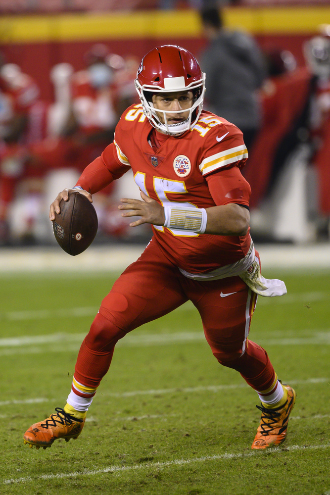Patrick Mahomes in a Kansas City Chiefs uniform